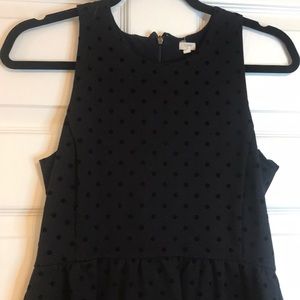 J. Crew velvet polka dot dress